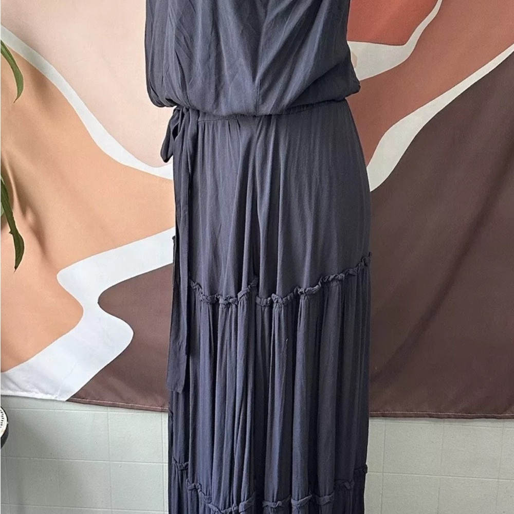 Elegant Gray Maxi Dress